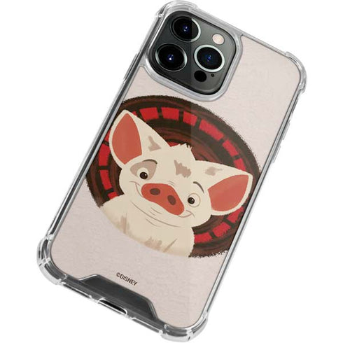 Disney Moana Pua Close Up iPhone 15 Pro Clear Case